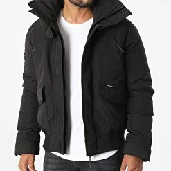 Nouveau 😀 Parka M5011501A Noir de Superdry ❤️ -Superdry Soldes superdry 332239 M5011501A 02A 20220812T143052 03