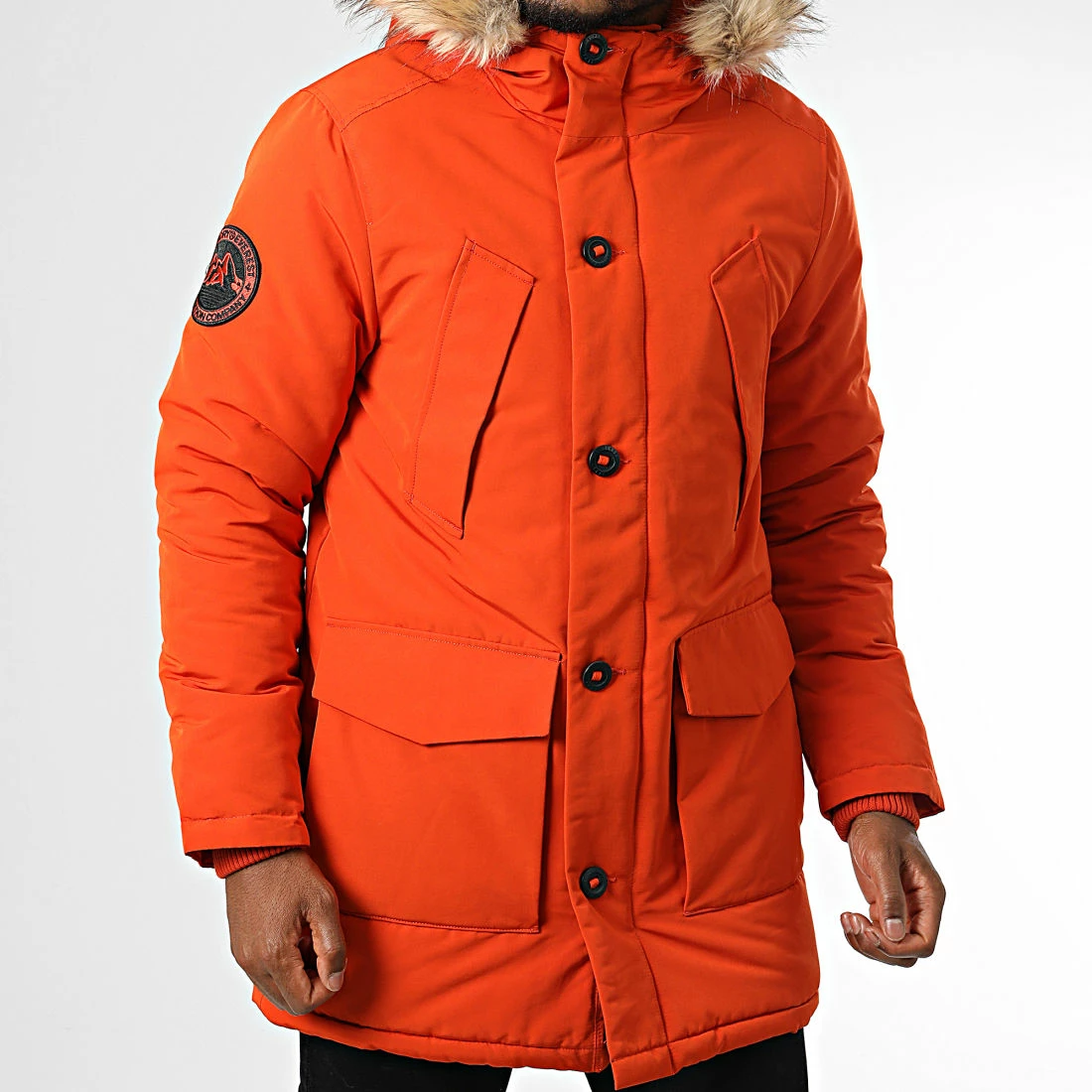 Nouveau 🤩 Parka Capuche Fourrure Vintage Everest M5011573A Orange de Superdry 💯 5 Nouveau 🤩 Parka Capuche Fourrure Vintage Everest M5011573A Orange de Superdry 💯 – Image 3