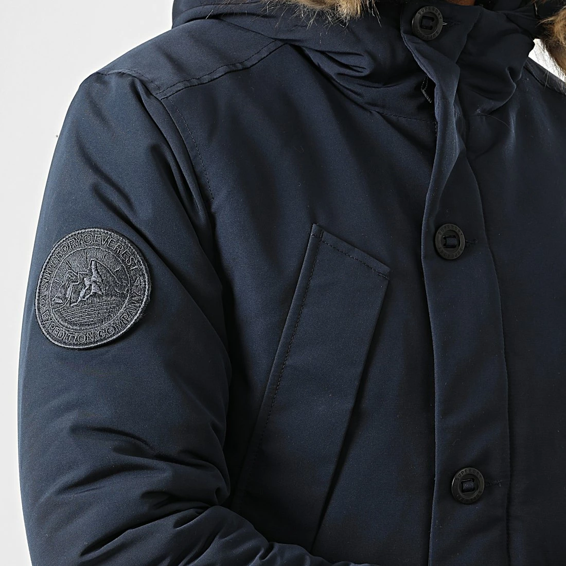 Remise 🧨 Parka Capuche Fourrure Vintage Everest M5011573A Bleu Marine de Superdry 🎁 4 Remise 🧨 Parka Capuche Fourrure Vintage Everest M5011573A Bleu Marine de Superdry 🎁 – Image 2