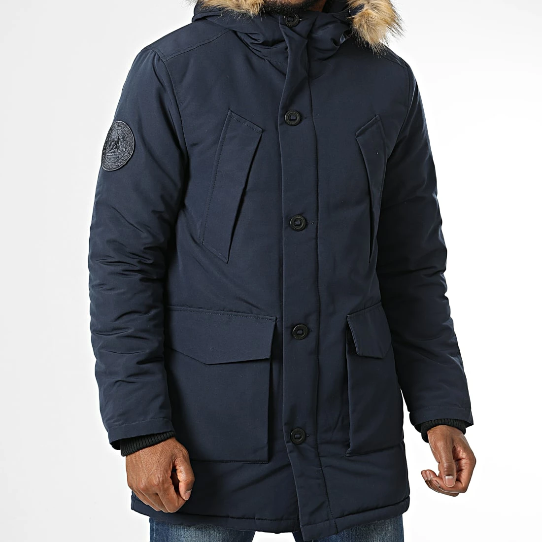 Remise 🧨 Parka Capuche Fourrure Vintage Everest M5011573A Bleu Marine de Superdry 🎁 5 Remise 🧨 Parka Capuche Fourrure Vintage Everest M5011573A Bleu Marine de Superdry 🎁 – Image 3