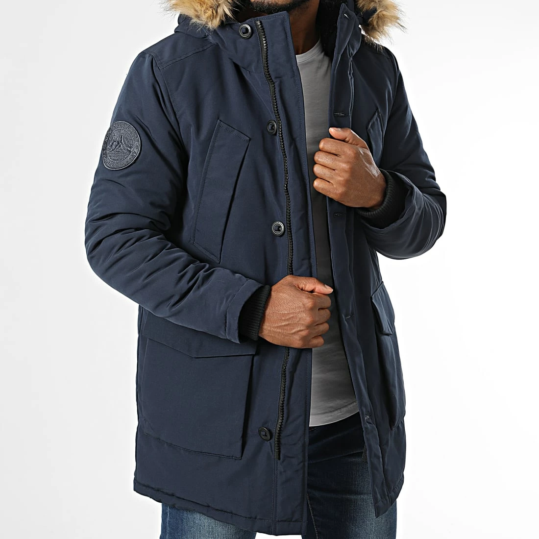 Remise 🧨 Parka Capuche Fourrure Vintage Everest M5011573A Bleu Marine de Superdry 🎁 3 Remise 🧨 Parka Capuche Fourrure Vintage Everest M5011573A Bleu Marine de Superdry 🎁