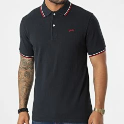 Meilleure vente 🧨 Polo Manches Courtes Vintage Tipped M1110344A Bleu Marine de Superdry ⌛