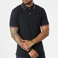Meilleure vente 🧨 Polo Manches Courtes Vintage Tipped M1110344A Bleu Marine de Superdry ⌛ -Superdry Soldes superdry 333171 M1110344A NAT 20220818T155609 03