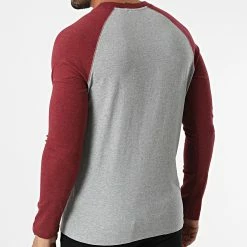 Meilleur prix ⌛ Tee 👕 Shirt Manches Longues M6010549A Gris Chiné Bordeaux Chiné de Superdry ⭐ -Superdry Soldes superdry 333172 M6010549A 7PS 20220818T155007 04
