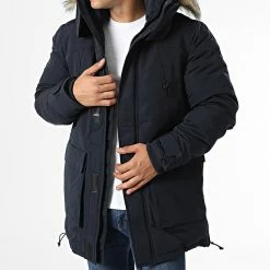 Offres 😉 Parka Fourrure M5011500A Bleu Marine de Superdry 🔔