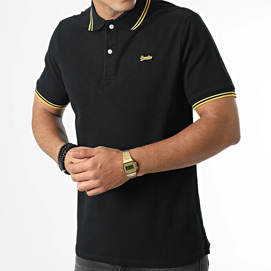 Meilleur prix 🎉 Polo Manches Courtes M1110344A Noir de Superdry ✔️ 4 Meilleur prix 🎉 Polo Manches Courtes M1110344A Noir de Superdry ✔️ – Image 3