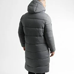 Bon marché ✔️ Doudoune Longue Capuche Touchline M5011242A Gris Anthracite de Superdry ⌛ -Superdry Soldes superdry 334657 M5011242A 6BS 20220928T125032 04