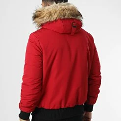 Nouveau ❤️ Bomber Capuche Fourrure Everest M5011113A Rouge de Superdry 😉 -Superdry Soldes superdry 334659 M5011113A OIB 20220905T155849 04