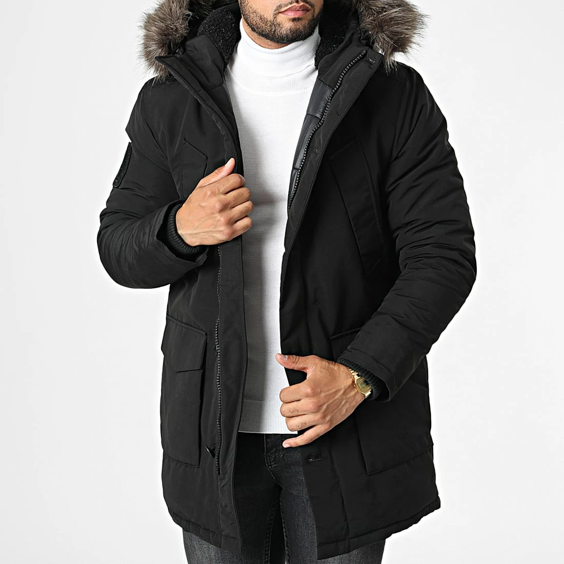 Sortie 🛒 Parka Capuche Fourrure Vintage Everest M5011573A Noir de Superdry ✨ 5 Sortie 🛒 Parka Capuche Fourrure Vintage Everest M5011573A Noir de Superdry ✨ – Image 3