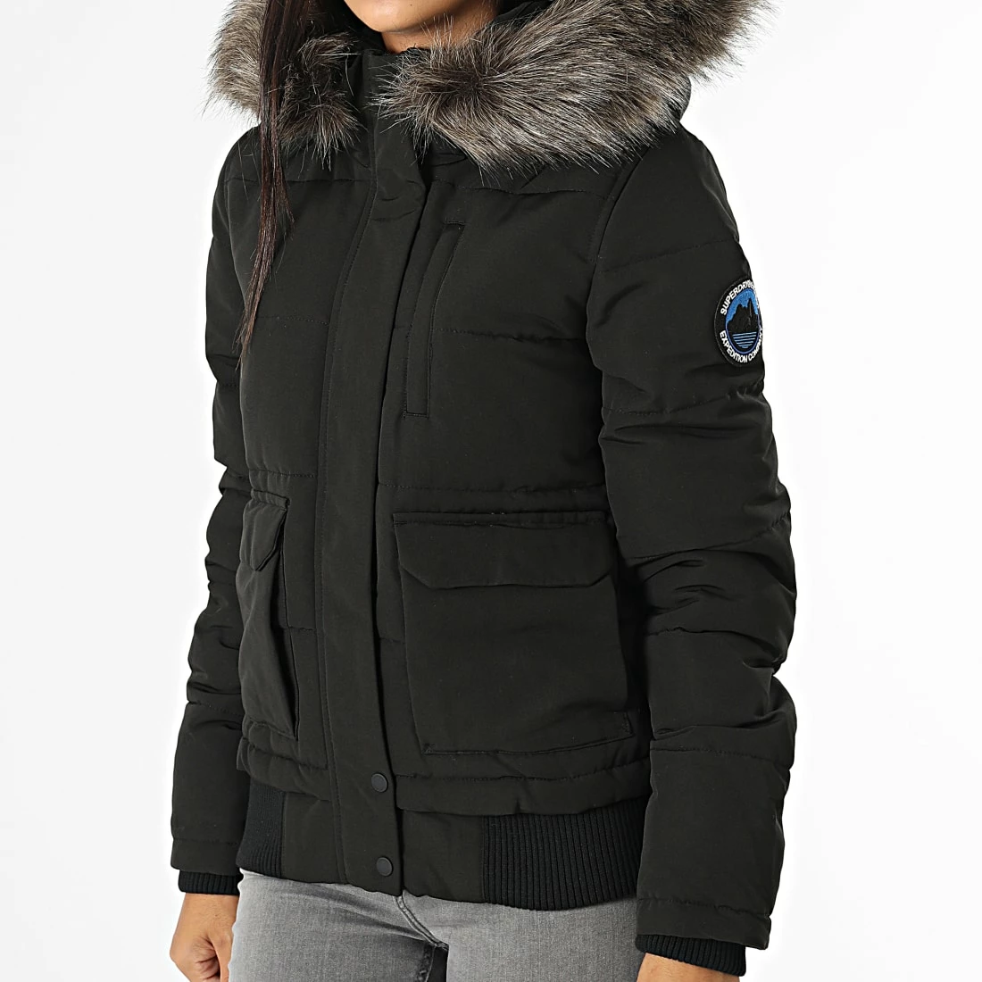 Acheter ❤️ Veste Bomber Capuche Fourrure Femme Everest Noir de Superdry 🧨 5 Acheter ❤️ Veste Bomber Capuche Fourrure Femme Everest Noir de Superdry 🧨 – Image 3