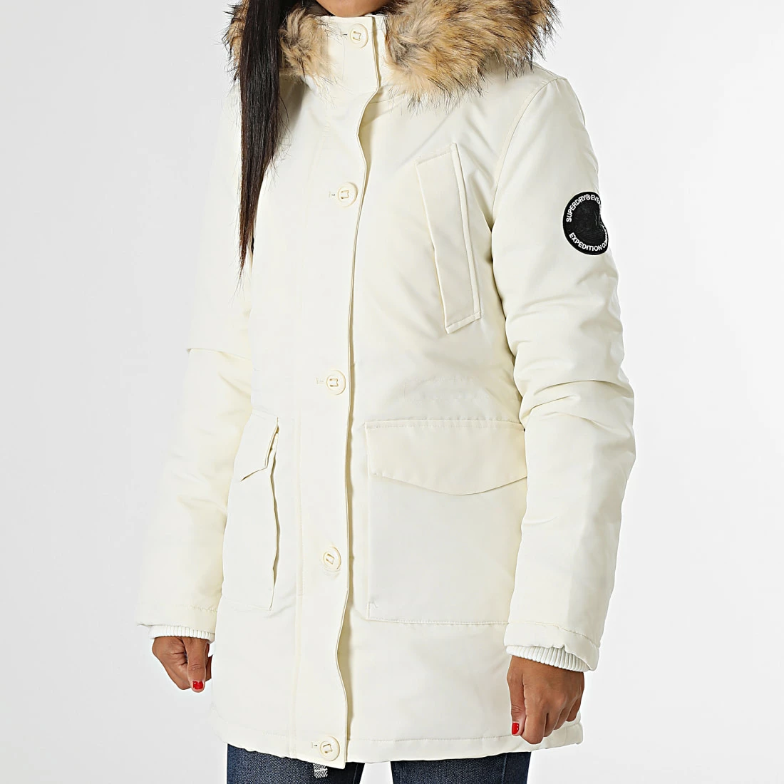 Vente flash 🔔 Parka Capuche Fourrure Femme Everest Blanc de Superdry 😉 3 Vente flash 🔔 Parka Capuche Fourrure Femme Everest Blanc de Superdry 😉