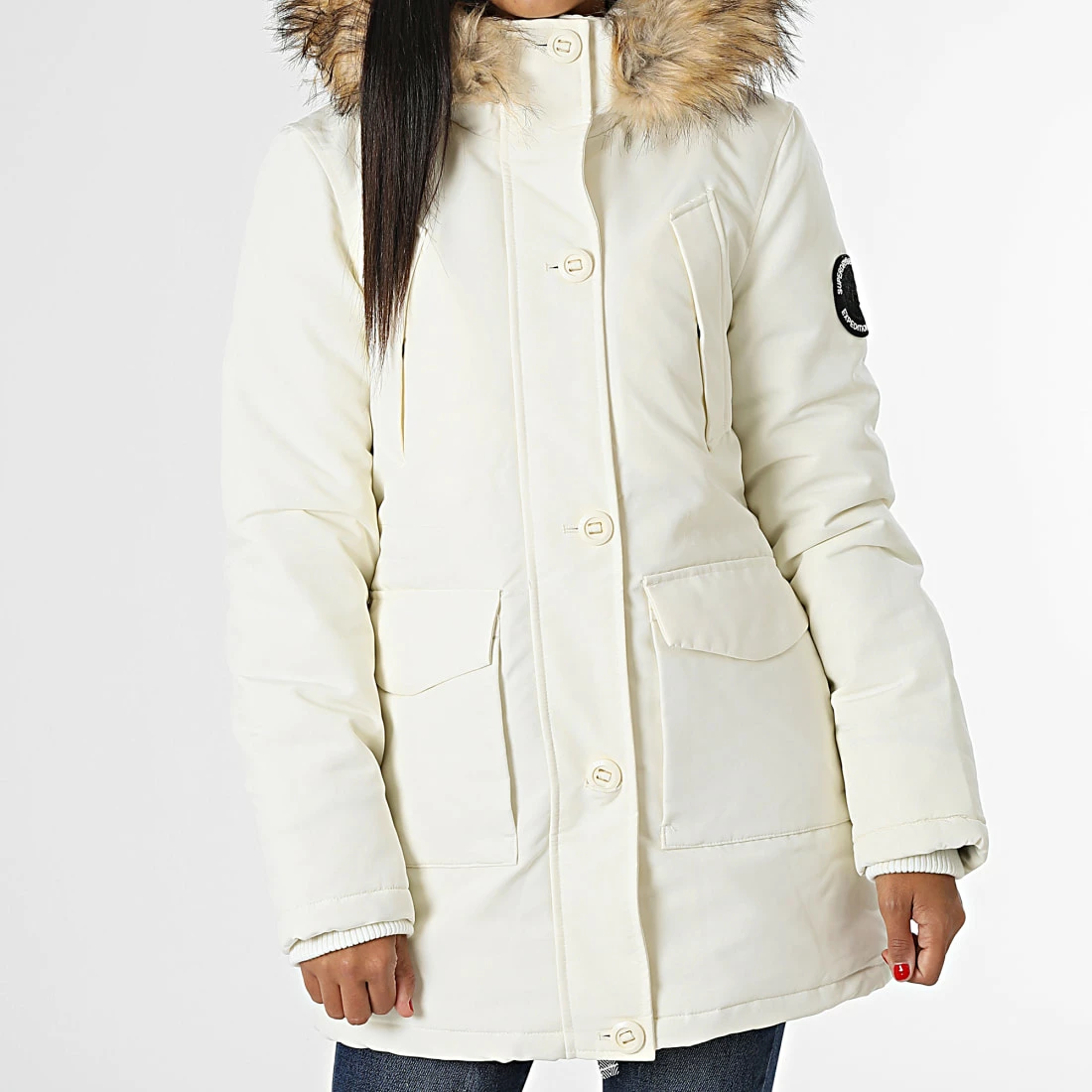Vente flash 🔔 Parka Capuche Fourrure Femme Everest Blanc de Superdry 😉 5 Vente flash 🔔 Parka Capuche Fourrure Femme Everest Blanc de Superdry 😉 – Image 3