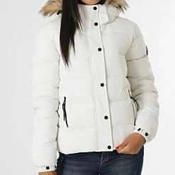 Coupon ❤️ Doudoune Capuche Fourrure Femme Vintage Blanc de Superdry 😀 -Superdry Soldes superdry 334696 W5011178A 34C 20220906T152144 03