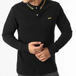Meilleure vente 🥰 Polo Manches Longues M1110306A Noir de Superdry 🔥 -Superdry Soldes superdry 335321 M1110306A 5ZK 20220908T120454 03