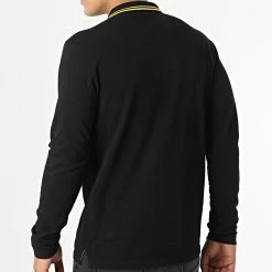 Meilleure vente 🥰 Polo Manches Longues M1110306A Noir de Superdry 🔥 -Superdry Soldes superdry 335321 M1110306A 5ZK 20220908T120455 04