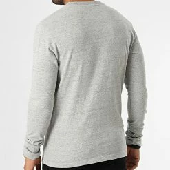 Bon marché 😀 Tee 👚 Shirt Manches Longues Vintage Logo Embroidery M6010550A Gris Chiné de Superdry 🔔 -Superdry Soldes superdry 336140 M6010550A ZUC 20220909T151813 04