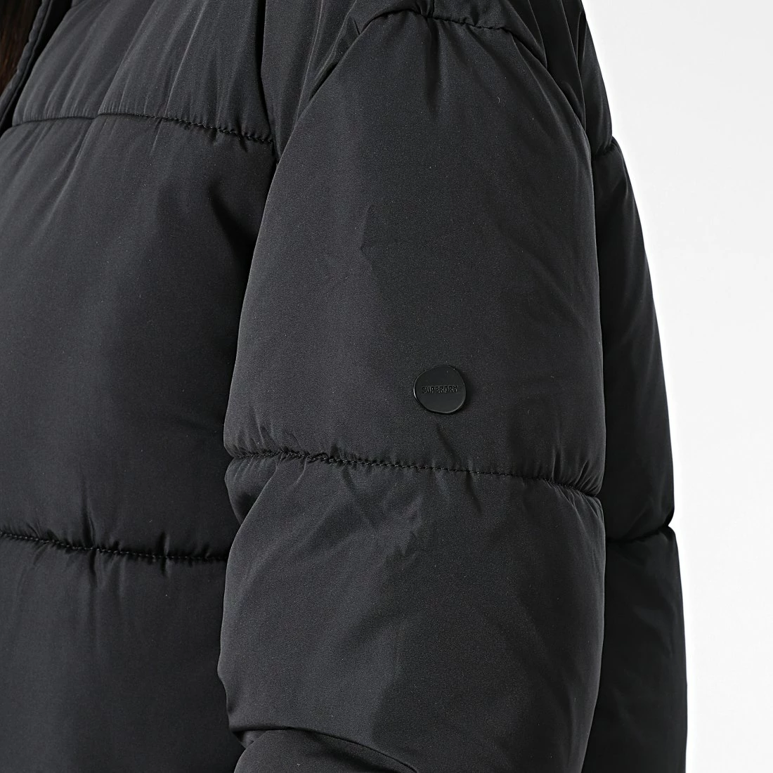 Nouveau 💯 Doudoune Capuche Femme Studios Longline Noir de Superdry 🔔 4 Nouveau 💯 Doudoune Capuche Femme Studios Longline Noir de Superdry 🔔 – Image 2