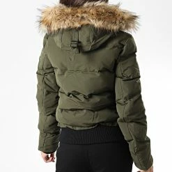 Le moins cher ❤️ Veste Bomber Capuche Fourrure Femme Everest Vert Kaki de Superdry 😉 -Superdry Soldes superdry 336779 W5010995A LO3 20221007T161805 04