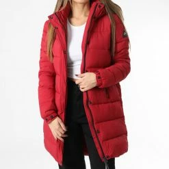 Les meilleures critiques de 🛒 Doudoune Longue Capuche Fourrure Femme Vintage Rouge de Superdry ⌛