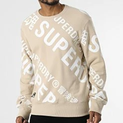 Top 10 ✨ Sweat Crewneck Code Classic AOP M2012136A Beige de Superdry ⌛