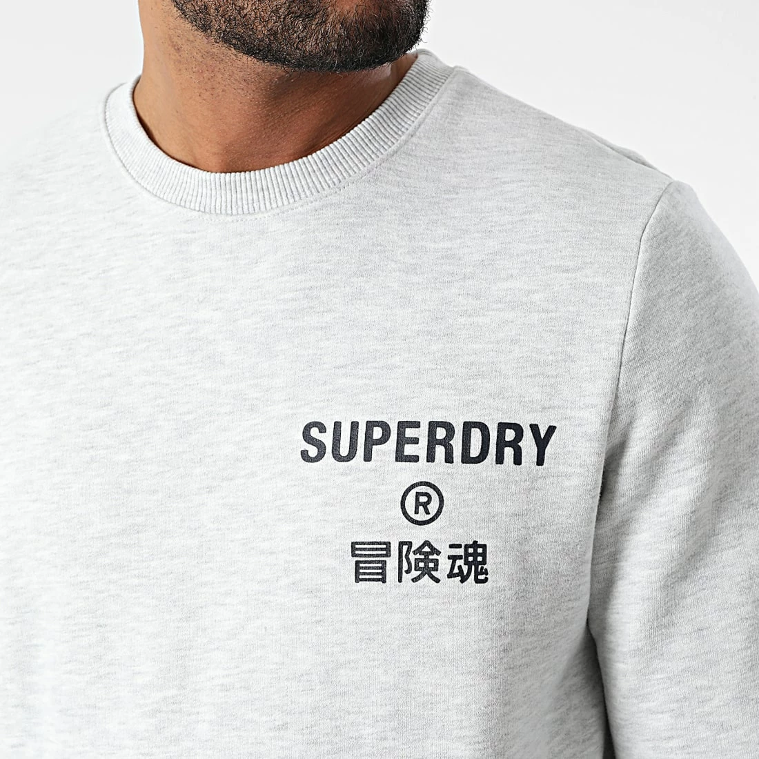 Le moins cher 😍 Sweat Crewneck Vintage Corp Logo M2011832A Gris Clair Chiné de Superdry 😍 4 Le moins cher 😍 Sweat Crewneck Vintage Corp Logo M2011832A Gris Clair Chiné de Superdry 😍 – Image 2