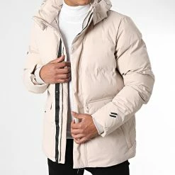Nouveau ⌛ Parka Capuche Short Boxy MS311387A Beige de Superdry 🎉