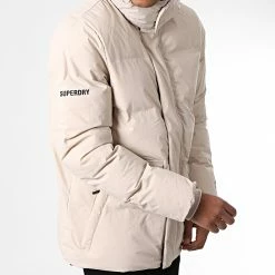 Nouveau ⌛ Parka Capuche Short Boxy MS311387A Beige de Superdry 🎉 -Superdry Soldes superdry 341135 MS311387A 7MO 20221017T154341 03
