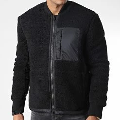 Vente flash ❤️ Veste Zippée Fourrure Mouton M5011456A Noir de Superdry 🥰