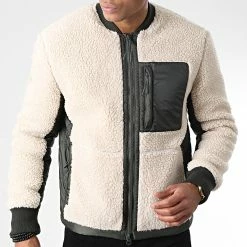 Vente flash ⭐ Veste Fourrure Mouton M5011456A Beige Vert Kaki de Superdry 🔥 -Superdry Soldes superdry 341231 M5011456A WNE 20221025T155759 03