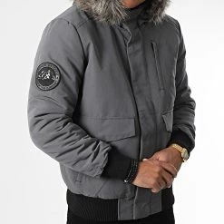 Remise 💯 Bomber Capuche Fourrure Everest M5011113A Gris Anthracite de Superdry 🧨 -Superdry Soldes superdry 342338 M5011113A 00Q 20221017T154231 03