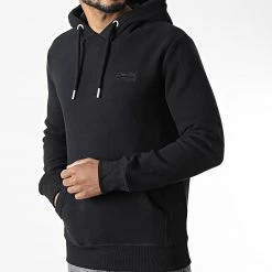 Promo 🛒 Sweat Capuche Vintage Logo Embroidery M2012399A Noir de Superdry ⭐ -Superdry Soldes superdry 342828 M2012399A 02A 20221021T152637 03