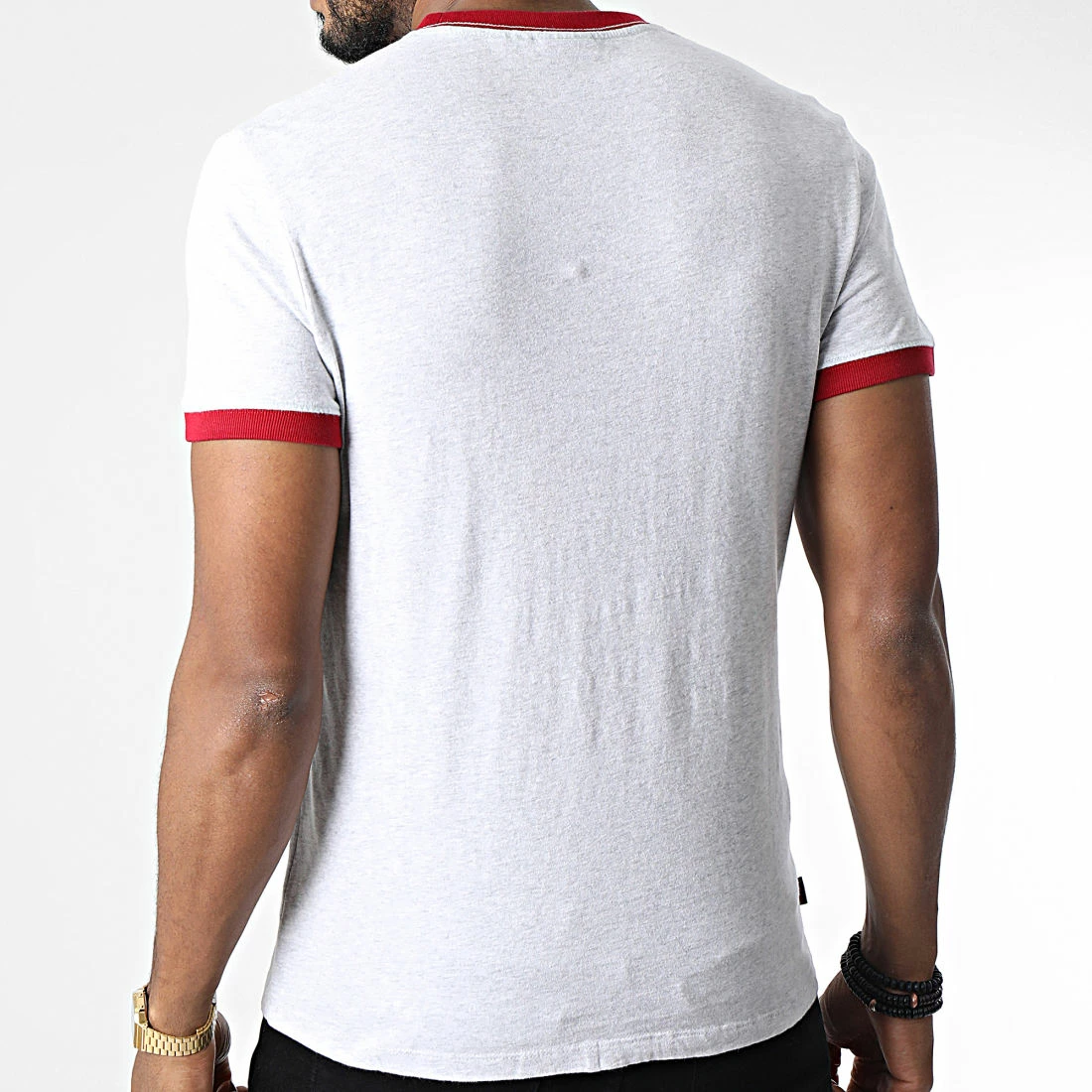 Meilleure affaire 👍 Tee 👕 Shirt Vintage Ringer M1011183A Gris Clair Chiné de Superdry 👍 6 Meilleure affaire 👍 Tee 👕 Shirt Vintage Ringer M1011183A Gris Clair Chiné de Superdry 👍 – Image 4