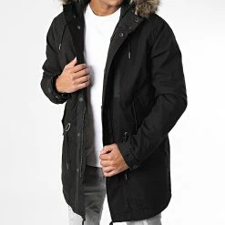 Tout neuf 🥰 Parka Capuche Fourrure Vintage Miltry M5011534A Noir de Superdry 😉