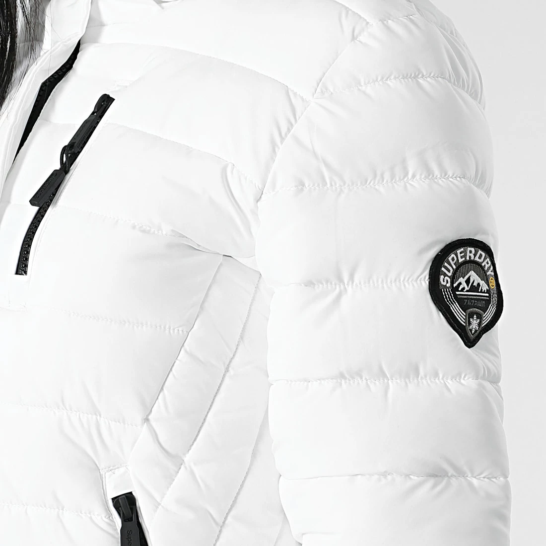 Remise 💯 Doudoune Longue Capuche Fourrure Femme Super Fuji Blanc de Superdry 🎉 4 Remise 💯 Doudoune Longue Capuche Fourrure Femme Super Fuji Blanc de Superdry 🎉 – Image 2