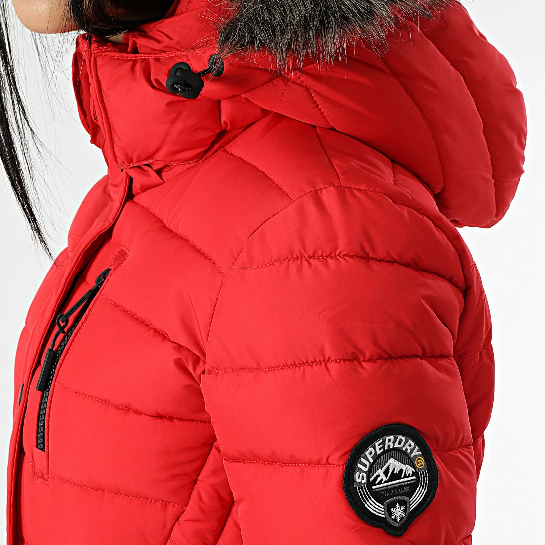 Coupon 💯 Doudoune Longue Capuche Fourrure Femme Super Fuji Rouge de Superdry 😉 4 Coupon 💯 Doudoune Longue Capuche Fourrure Femme Super Fuji Rouge de Superdry 😉 – Image 2