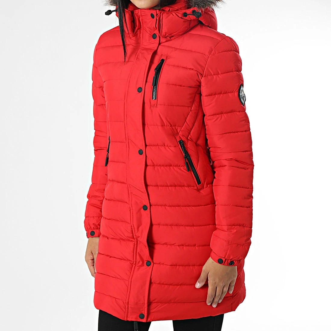 Coupon 💯 Doudoune Longue Capuche Fourrure Femme Super Fuji Rouge de Superdry 😉 5 Coupon 💯 Doudoune Longue Capuche Fourrure Femme Super Fuji Rouge de Superdry 😉 – Image 3