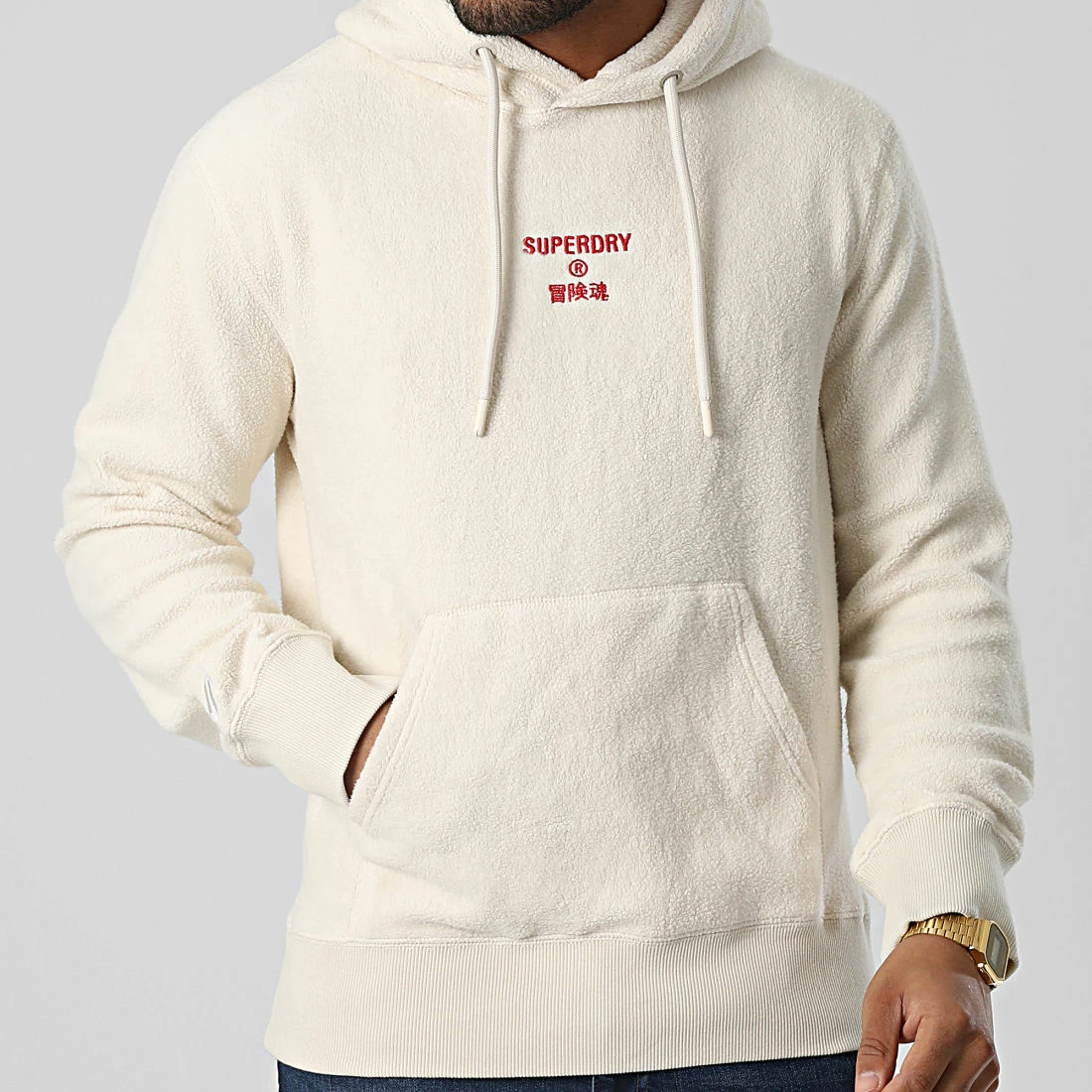 Coupon 🌟 Sweat Capuche Polaire Code Beige de Superdry 🛒 5 Coupon 🌟 Sweat Capuche Polaire Code Beige de Superdry 🛒 – Image 3