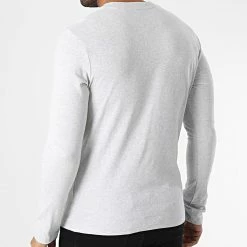 Tout neuf 😍 Tee 👕 Shirt Manches Longues M6010550B Gris Chiné de Superdry 👍 -Superdry Soldes superdry 346015 M6010550B 5WB 20221031T122128 04