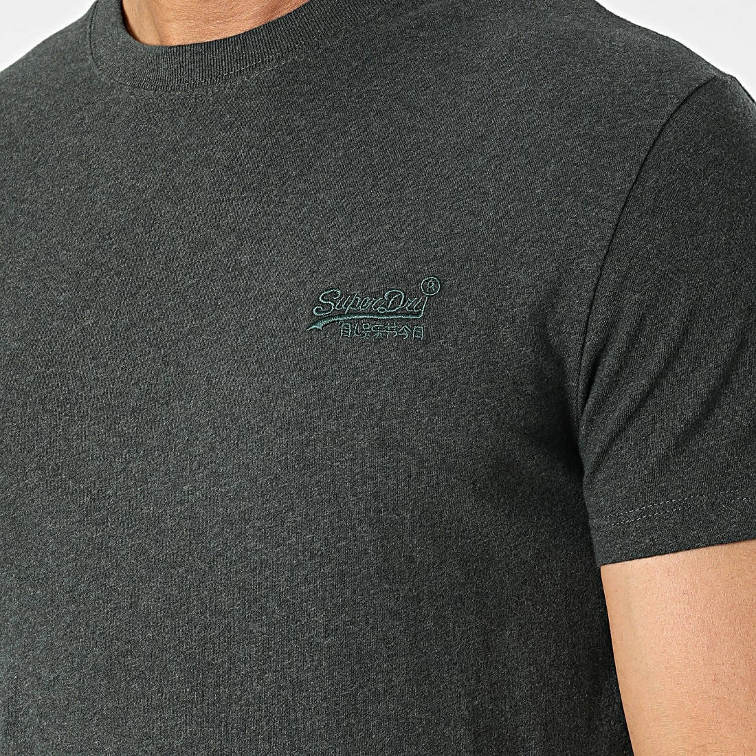 Meilleur prix 🎁 Tee 👚 Shirt M1011245A Vert Kaki Chiné de Superdry ⭐ 4 Meilleur prix 🎁 Tee 👚 Shirt M1011245A Vert Kaki Chiné de Superdry ⭐ – Image 2