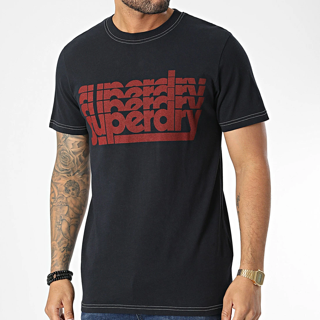 Le moins cher 🎁 Tee 👕 Shirt M1011679A Noir de Superdry 🧨 5 Le moins cher 🎁 Tee 👕 Shirt M1011679A Noir de Superdry 🧨 – Image 3