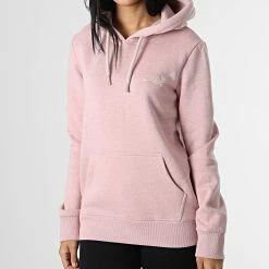 Bon marché ✨ Sweat Capuche Vintage Logo Embroidery W2011785A Rose Chiné de Superdry ⭐ -Superdry Soldes superdry 346464 W2011785A MKE 20221108T135922 03