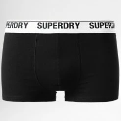 Le moins cher ❤️ Lot De 3 Boxers M3110348A Blanc Noir Gris Chiné de Superdry 😍 -Superdry Soldes superdry 346701 M3110348A 6PD 20221111T155848 02