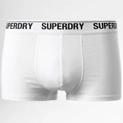 Le moins cher ❤️ Lot De 3 Boxers M3110348A Blanc Noir Gris Chiné de Superdry 😍 -Superdry Soldes superdry 346701 M3110348A 6PD 20221111T155850 04